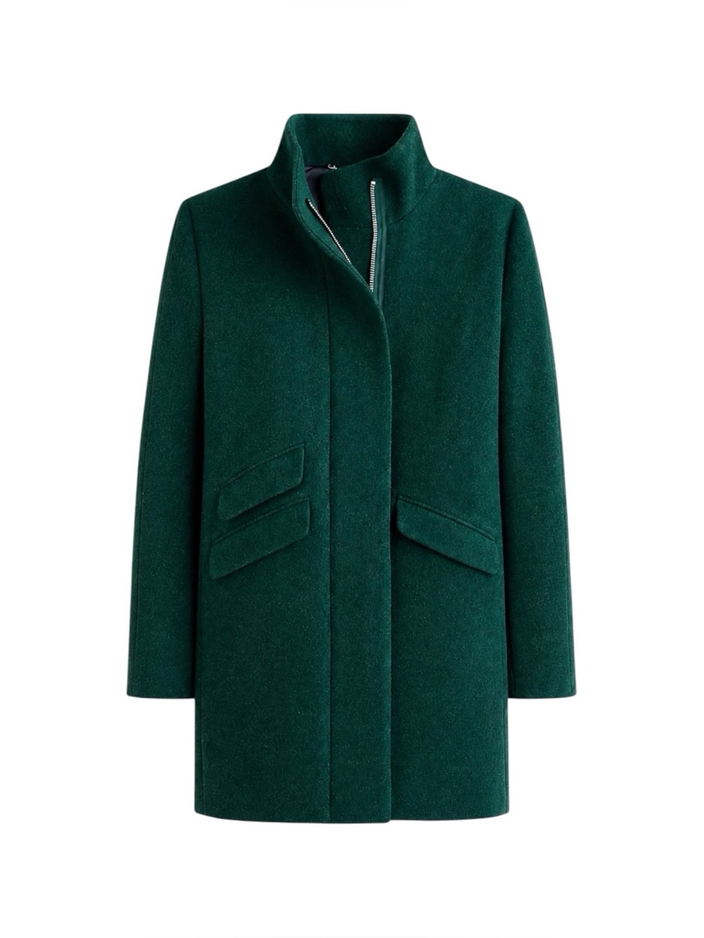J.Crew Cocoon Coat Italian Stadium-Cloth Wool Thinsulate Green 4P Timeless Class